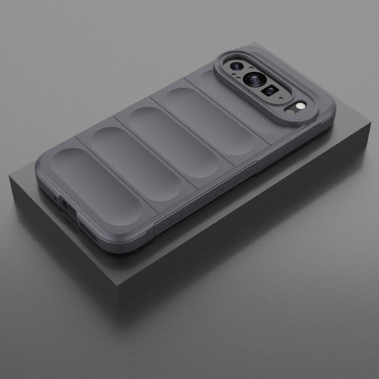 For Google Pixel 9 Pro XL 5G Magic Shield TPU + Flannel Phone Case(Dark Grey) by buy2fix