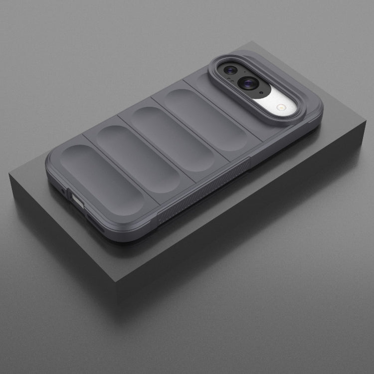 For Google Pixel 9 5G Global Magic Shield TPU + Flannel Phone Case(Dark Grey) - Google Cases by buy2fix | Online Shopping UK | buy2fix