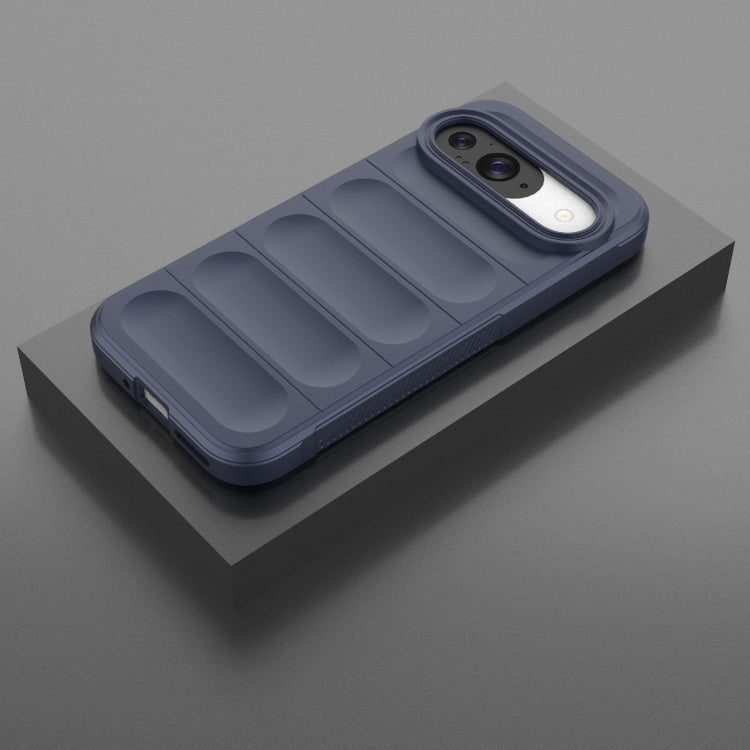 For Google Pixel 9 5G Global Magic Shield TPU + Flannel Phone Case(Dark Blue) - Google Cases by buy2fix | Online Shopping UK | buy2fix