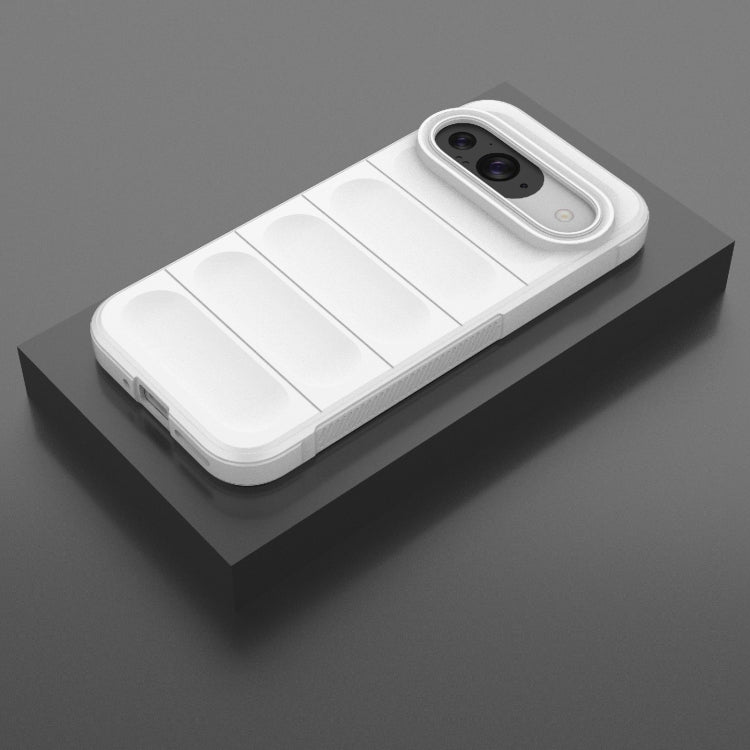 For Google Pixel 9 5G Global Magic Shield TPU + Flannel Phone Case(White) - Google Cases by buy2fix | Online Shopping UK | buy2fix
