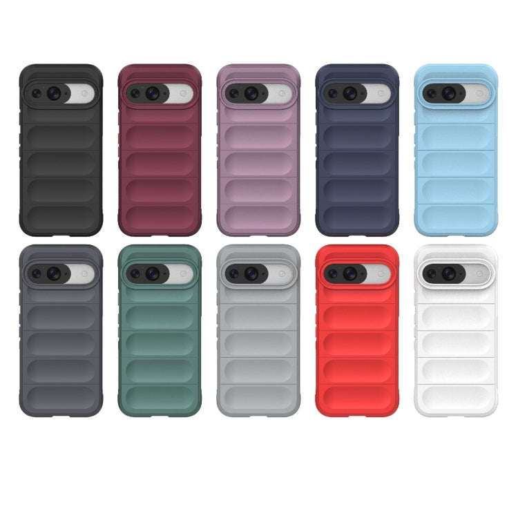 For Google Pixel 9 5G Global Magic Shield TPU + Flannel Phone Case(White) - Google Cases by buy2fix | Online Shopping UK | buy2fix