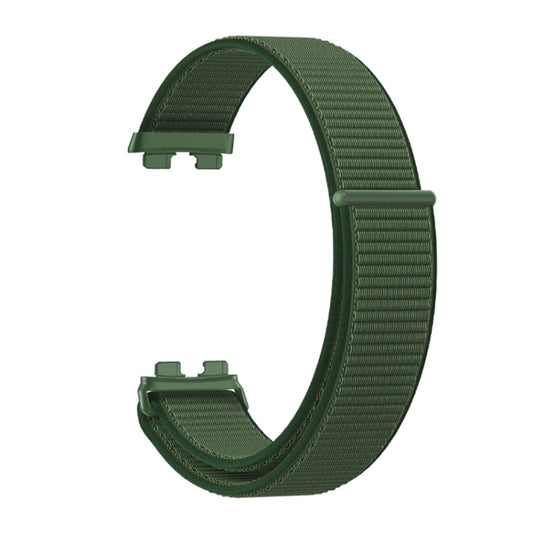 For Huawei Band 8 16mm Woven Nylon Loop Watch Band(Army Green) by buy2fix