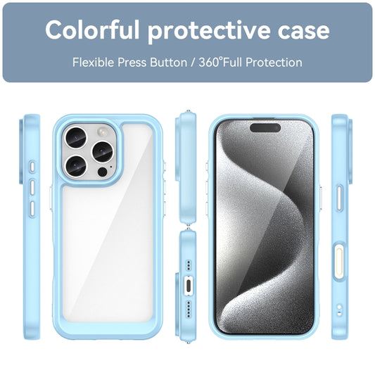 For iPhone 16 Pro Colorful Series Acrylic + TPU Phone Case(Blue) by buy2fix