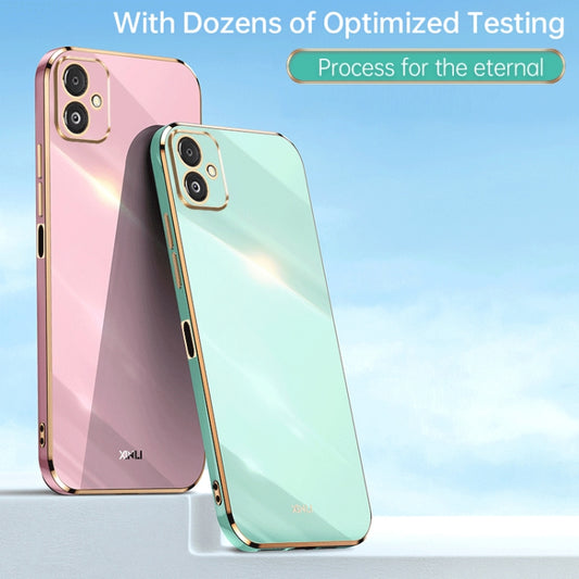 For Samsung Galaxy F14 5G XINLI Straight Edge 6D Electroplate TPU Phone Case(Pink) by XINLI