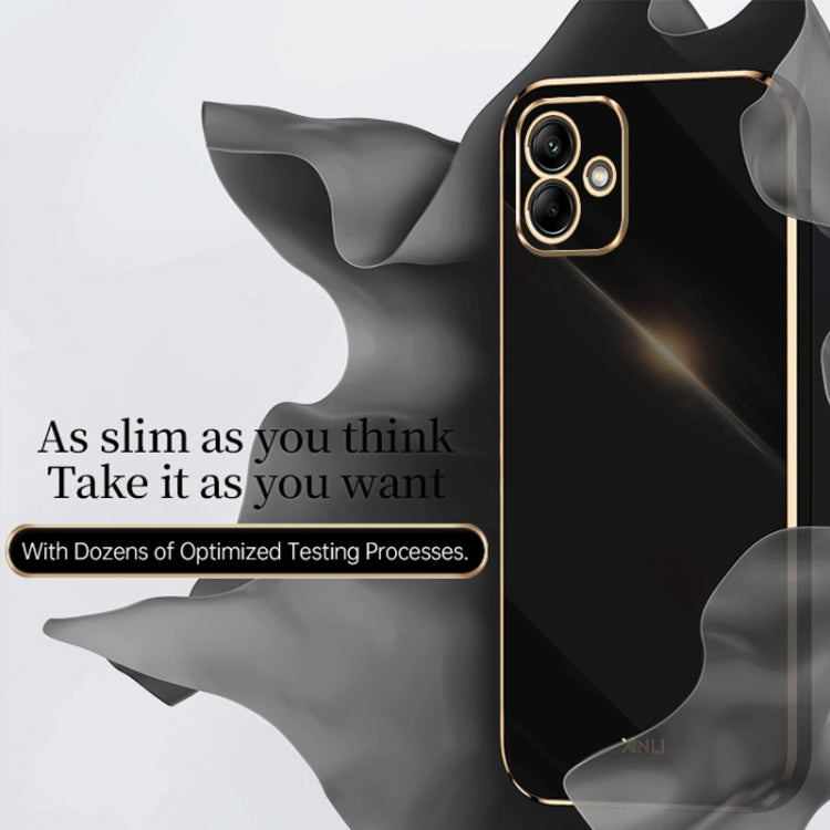 For Samsung Galaxy A05 XINLI Straight Edge 6D Electroplate TPU Phone Case(Hawthorn Red) by XINLI