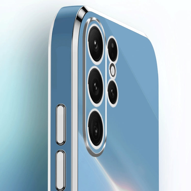 For Samsung Galaxy S24 Ultra 5G XINLI Straight Edge 6D Electroplate TPU Phone Case with Ring Holder(Hawthrn Red) by XINLI