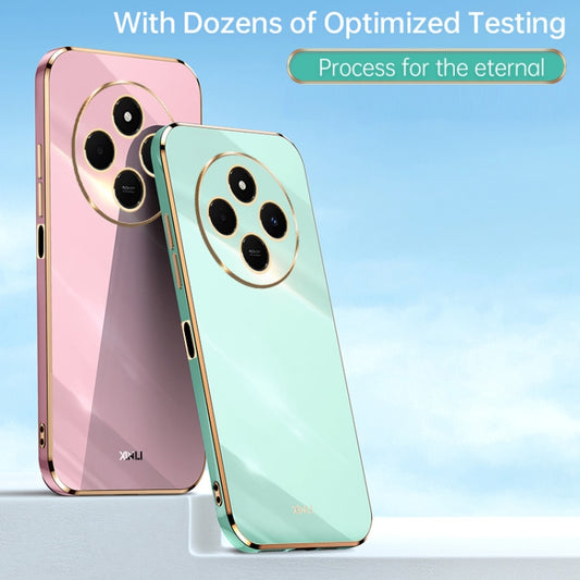 For Redmi 14 4G XINLI Straight Edge 6D Electroplate TPU Phone Case(Black) by XINLI