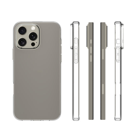 For iPhone 16 Pro Max Waterproof Texture TPU Phone Case(Transparent) by buy2fix