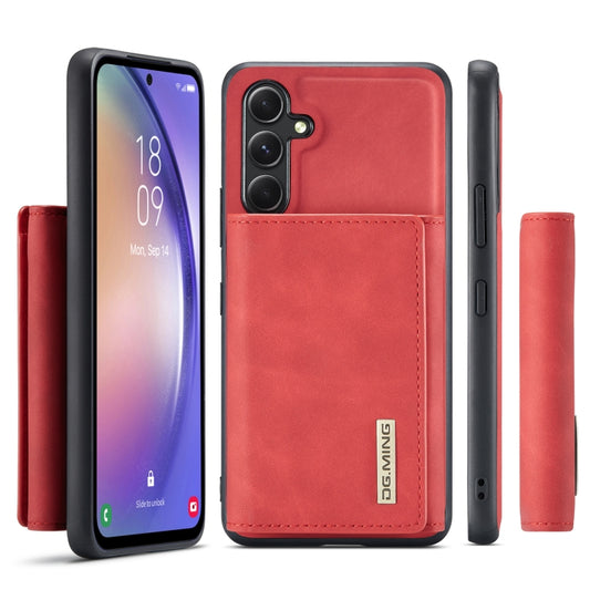 For Samsung Galaxy A54 5G DG.MING M1 Series 3-Fold Multi Card Wallet + Magnetic Phone Case(Red) by DG.MING