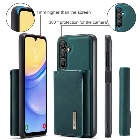 For Samsung Galaxy A15 5G / A15 4G DG.MING M1 Series 3-Fold Multi Card Wallet + Magnetic Phone Case(Green) by DG.MING