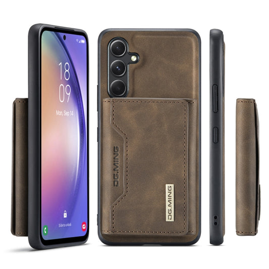 For Samsung Galaxy A54 5G DG.MING M2 Series 3-Fold Multi Card Bag + Magnetic Phone Case(Coffee) by DG.MING