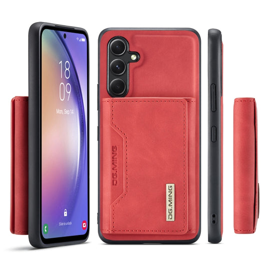 For Samsung Galaxy A54 5G DG.MING M2 Series 3-Fold Multi Card Bag + Magnetic Phone Case(Red) by DG.MING