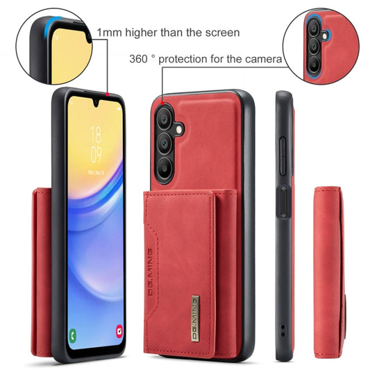 For Samsung Galaxy A15 5G / A15 4G DG.MING M2 Series 3-Fold Multi Card Bag + Magnetic Phone Case(Red) by DG.MING
