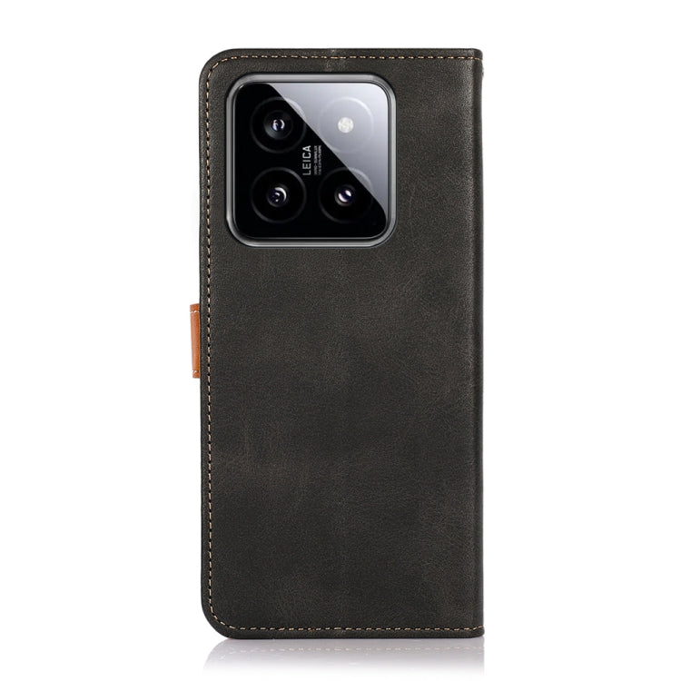 For Xiaomi 14 KHAZNEH Cowhide Texture Flip Leather Phone Case(Black) - Xiaomi Cases by buy2fix | Online Shopping UK | buy2fix