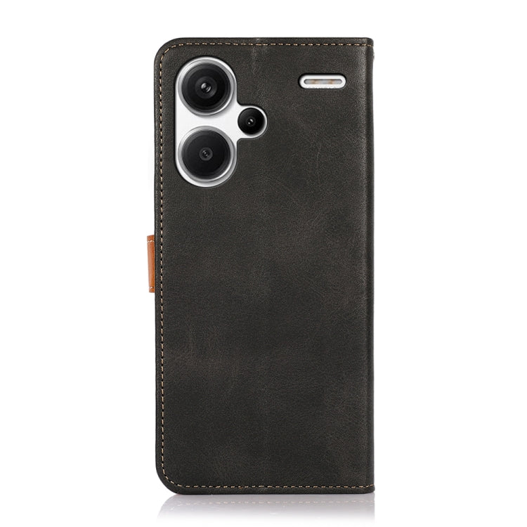 For Xiaomi Redmi Note 13 Pro+ 5G Global KHAZNEH Cowhide Texture Flip Leather Phone Case(Black) - Xiaomi Cases by buy2fix | Online Shopping UK | buy2fix