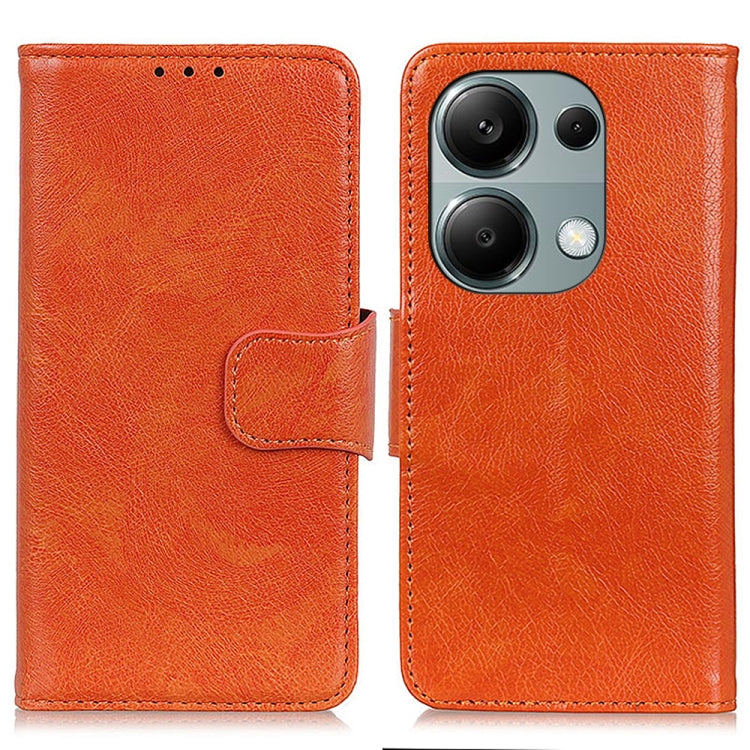For Xiaomi Redmi Note 13 4G Nappa Texture Horizontal Flip Leather Phone Case(Orange) - Xiaomi Cases by buy2fix | Online Shopping UK | buy2fix