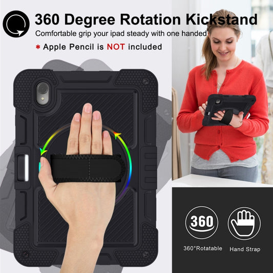 For Huawei MatePad 11 2023 360 Degree Rotation PC Contrast Silicone Tablet Case(Black) - Huawei by buy2fix | Online Shopping UK | buy2fix