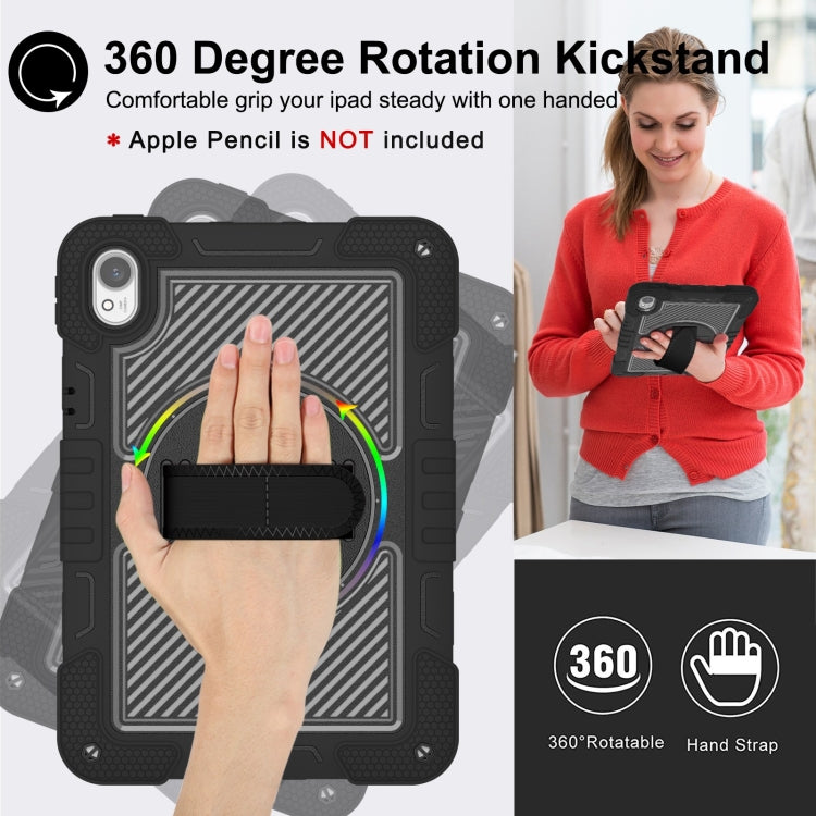 For Huawei MatePad 11.5 2023 360 Degree Rotation PC Contrast Silicone Tablet Case(Black) - Huawei by buy2fix | Online Shopping UK | buy2fix