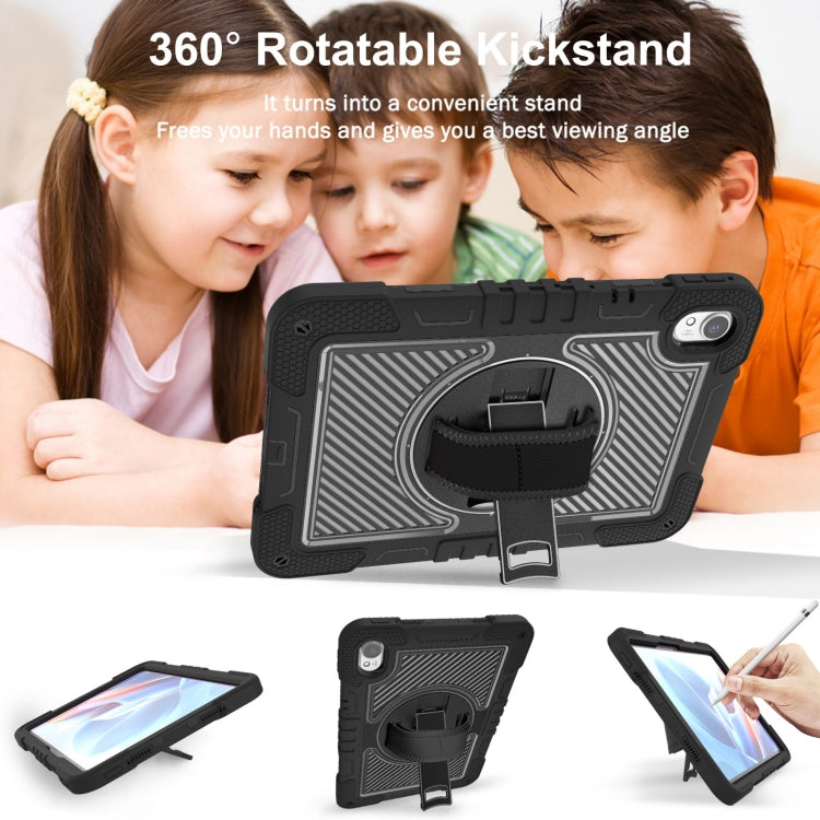 For Huawei MatePad 11.5 2023 360 Degree Rotation PC Contrast Silicone Tablet Case(Black) - Huawei by buy2fix | Online Shopping UK | buy2fix