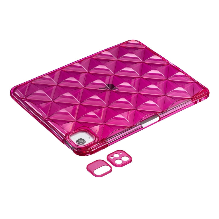 Diamond Texture TPU Airbag Tablet Case For iPad Pro 11 2022 / 2021 / 2020(Rose Red) - iPad 2025 / 2022 Cases by buy2fix | Online Shopping UK | buy2fix