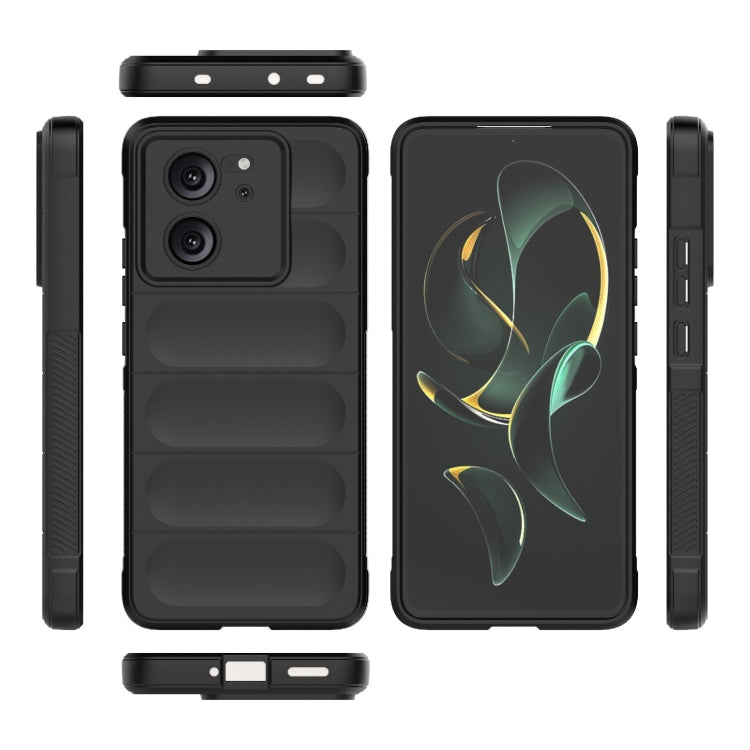For Xiaomi Redmi K60 Ultra Magic Shield TPU + Flannel Phone Case(Black) - Xiaomi Cases by buy2fix | Online Shopping UK | buy2fix