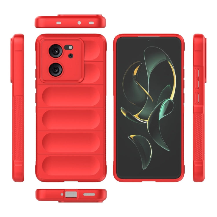 For Xiaomi Redmi K60 Ultra Magic Shield TPU + Flannel Phone Case(Red) - Xiaomi Cases by buy2fix | Online Shopping UK | buy2fix