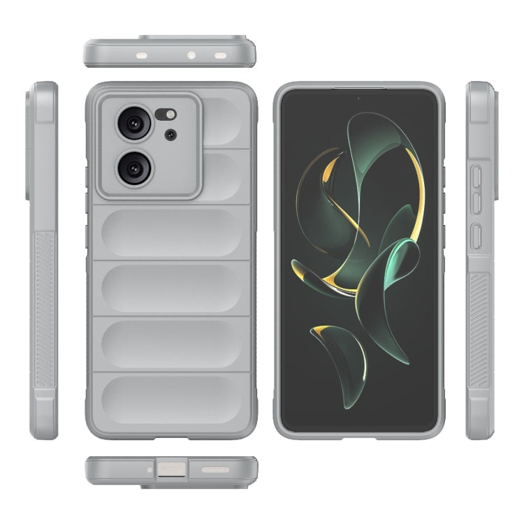For Xiaomi Redmi K60 Ultra Magic Shield TPU + Flannel Phone Case(Grey) - Xiaomi Cases by buy2fix | Online Shopping UK | buy2fix