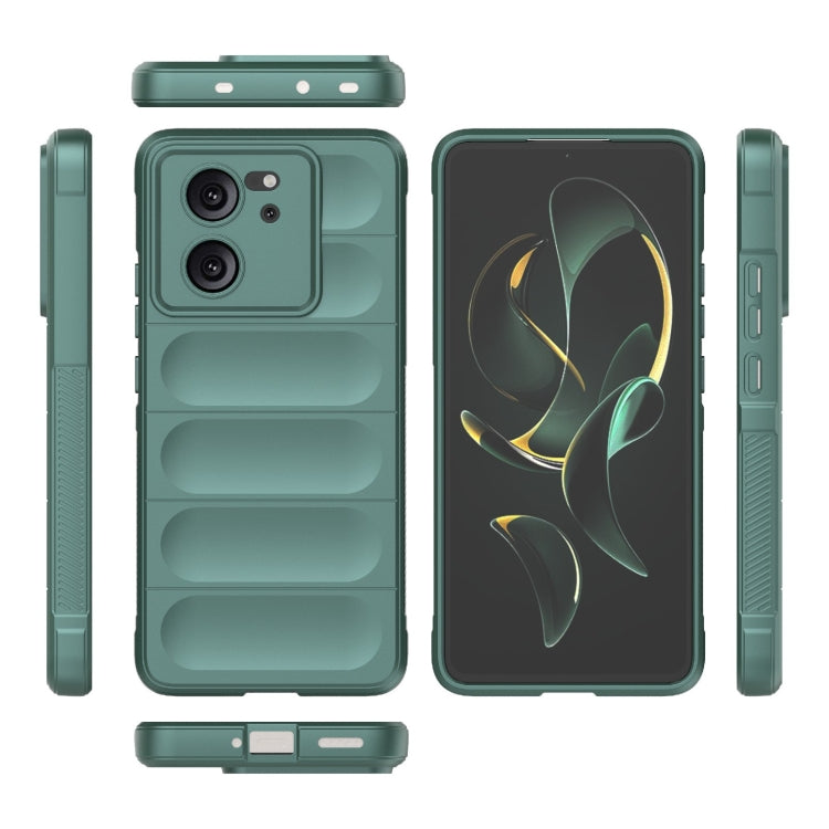 For Xiaomi Redmi K60 Ultra Magic Shield TPU + Flannel Phone Case(Dark Green) - Xiaomi Cases by buy2fix | Online Shopping UK | buy2fix