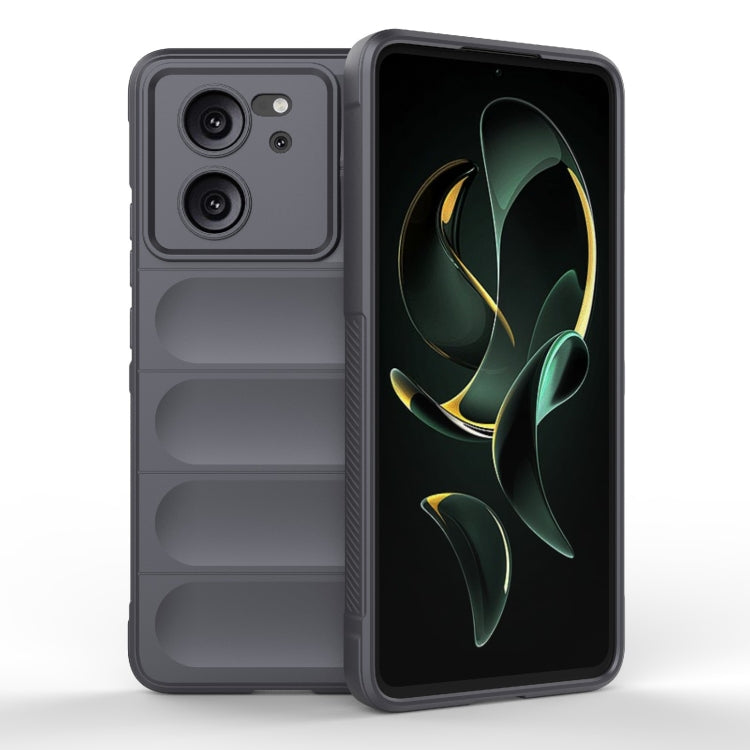 For Xiaomi Redmi K60 Ultra Magic Shield TPU + Flannel Phone Case(Dark Grey) - Xiaomi Cases by buy2fix | Online Shopping UK | buy2fix