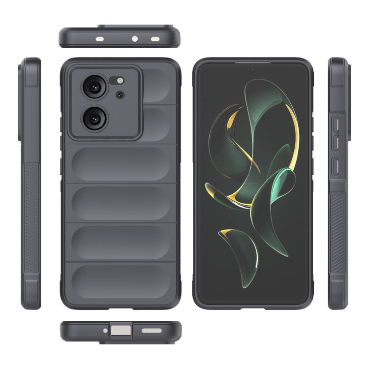 For Xiaomi Redmi K60 Ultra Magic Shield TPU + Flannel Phone Case(Dark Grey) - Xiaomi Cases by buy2fix | Online Shopping UK | buy2fix
