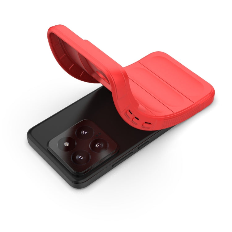 For Xiaomi 14 5G Magic Shield TPU + Flannel Phone Case(Red) by buy2fix