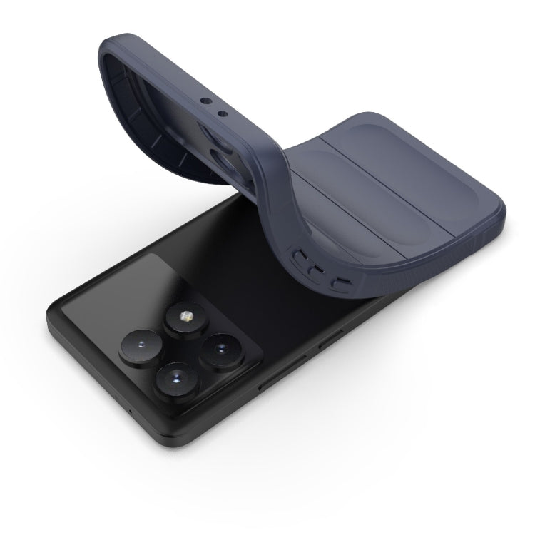 For Xiaomi Redmi K70 / K70 Pro 5G Magic Shield TPU + Flannel Phone Case(Dark Grey) - Xiaomi Cases by buy2fix | Online Shopping UK | buy2fix
