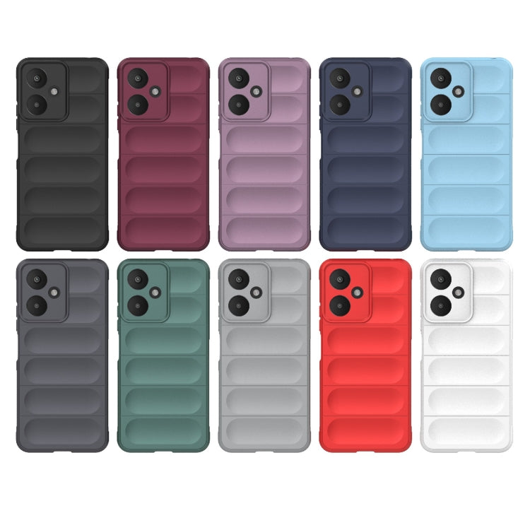 For Xiaomi Redmi 13C 5G Magic Shield TPU + Flannel Phone Case(Wine Red) by buy2fix