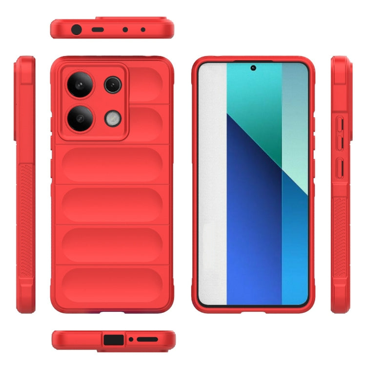 For Xiaomi Redmi Note 13 4G Global Magic Shield TPU + Flannel Phone Case(Red) - Xiaomi Cases by buy2fix | Online Shopping UK | buy2fix