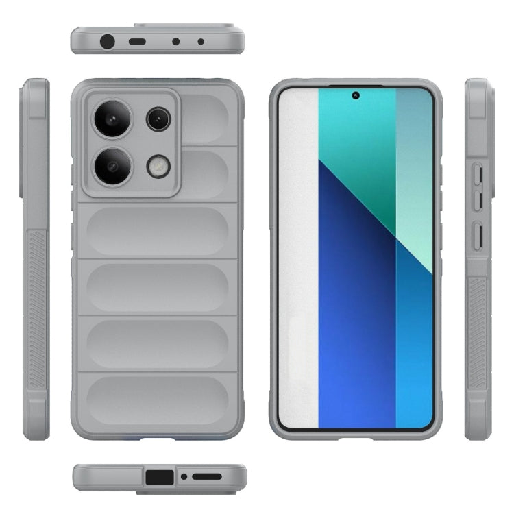 For Xiaomi Redmi Note 13 4G Global Magic Shield TPU + Flannel Phone Case(Grey) - Xiaomi Cases by buy2fix | Online Shopping UK | buy2fix