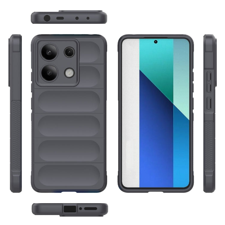 For Xiaomi Redmi Note 13 4G Global Magic Shield TPU + Flannel Phone Case(Dark Grey) - Xiaomi Cases by buy2fix | Online Shopping UK | buy2fix