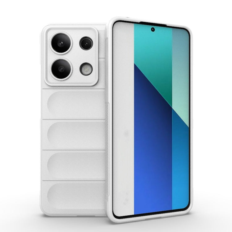 For Xiaomi Redmi Note 13 4G Global Magic Shield TPU + Flannel Phone Case(White) - Xiaomi Cases by buy2fix | Online Shopping UK | buy2fix