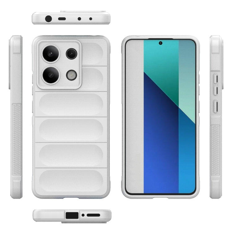 For Xiaomi Redmi Note 13 4G Global Magic Shield TPU + Flannel Phone Case(White) - Xiaomi Cases by buy2fix | Online Shopping UK | buy2fix