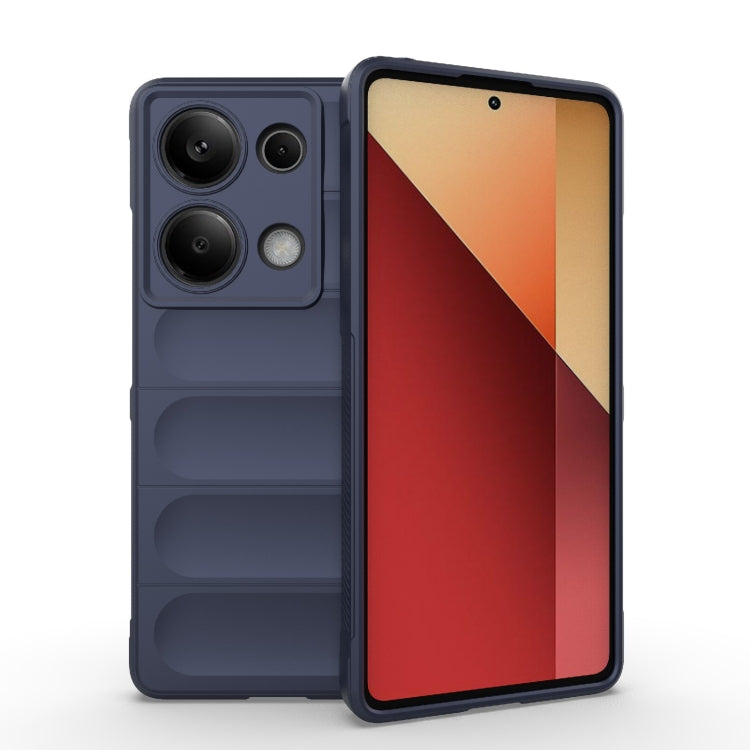 For Xiaomi Redmi Note 13 Pro 4G Global Magic Shield TPU + Flannel Phone Case(Dark Blue) - Xiaomi Cases by buy2fix | Online Shopping UK | buy2fix