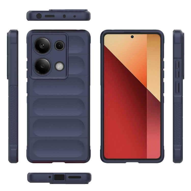 For Xiaomi Redmi Note 13 Pro 4G Global Magic Shield TPU + Flannel Phone Case(Dark Blue) - Xiaomi Cases by buy2fix | Online Shopping UK | buy2fix