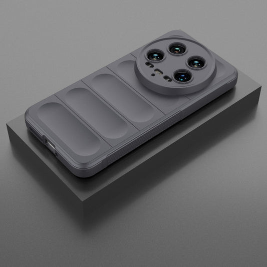 For Xiaomi 14 Ultra Magic Shield TPU + Flannel Phone Case(Dark Grey) by buy2fix