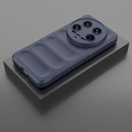 For Xiaomi 14 Ultra Magic Shield TPU + Flannel Phone Case(Dark Blue) by buy2fix