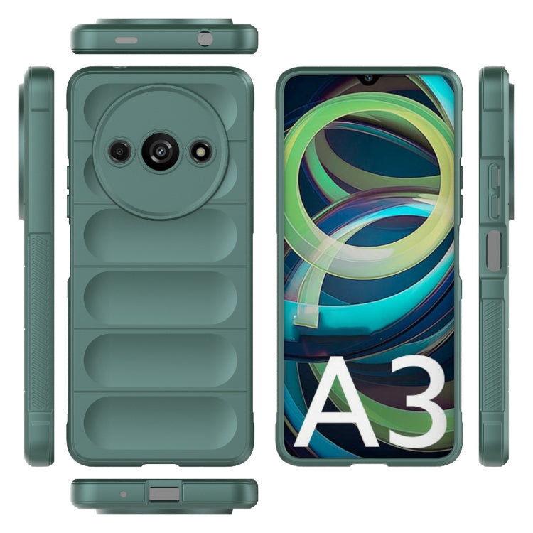 For Xiaomi Redmi A3 4G Global Magic Shield TPU + Flannel Phone Case(Dark Green) - Xiaomi Cases by buy2fix | Online Shopping UK | buy2fix