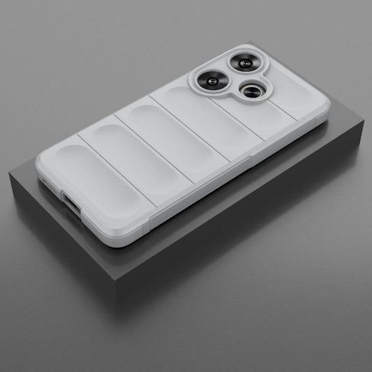 For Xiaomi Redmi Turbo 3 5G Magic Shield TPU + Flannel Phone Case(Grey) by buy2fix