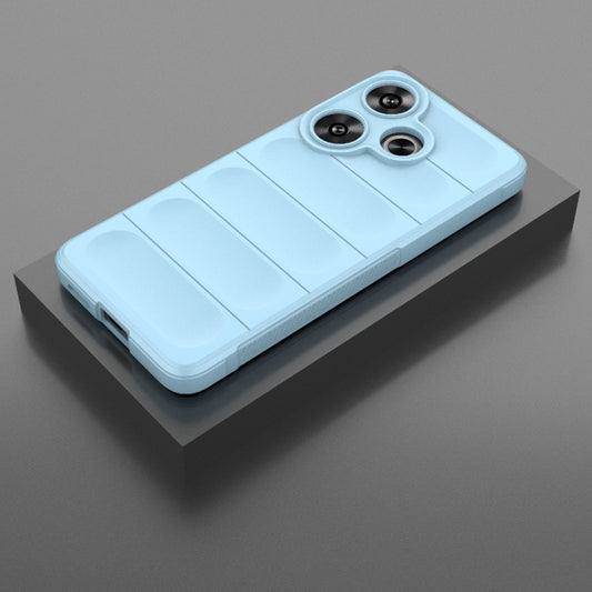 For Xiaomi Redmi Turbo 3 5G Magic Shield TPU + Flannel Phone Case(Light Blue) by buy2fix