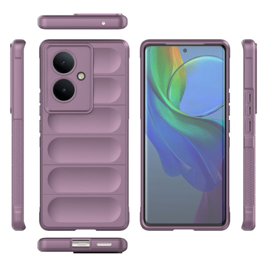 For vivo Y78+ Global Magic Shield TPU + Flannel Phone Case(Purple) by buy2fix