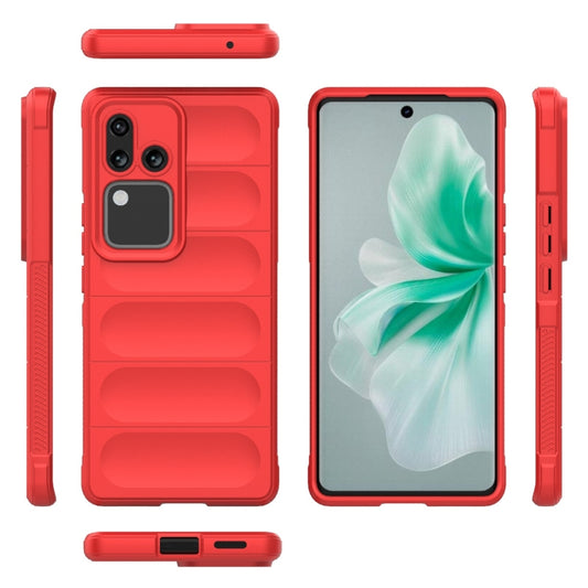 For vivo S18 5G Magic Shield TPU + Flannel Phone Case(Red) by buy2fix