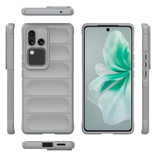 For vivo S18 5G Magic Shield TPU + Flannel Phone Case(Grey) by buy2fix