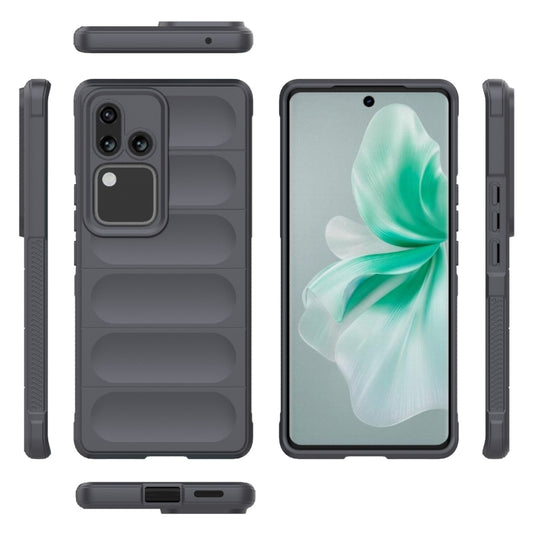 For vivo S18 5G Magic Shield TPU + Flannel Phone Case(Dark Grey) by buy2fix