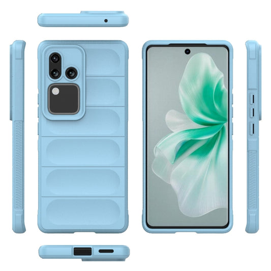 For vivo S18 5G Magic Shield TPU + Flannel Phone Case(Light Blue) by buy2fix